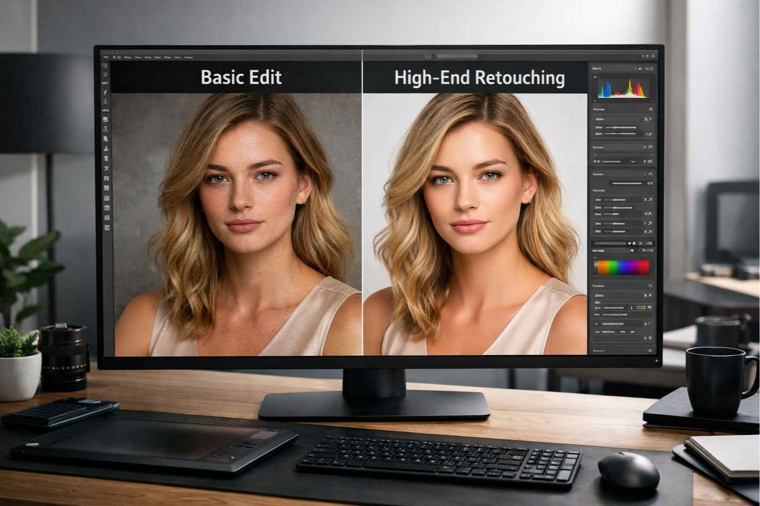 Difference Between High-End Retouching and Basic Edits