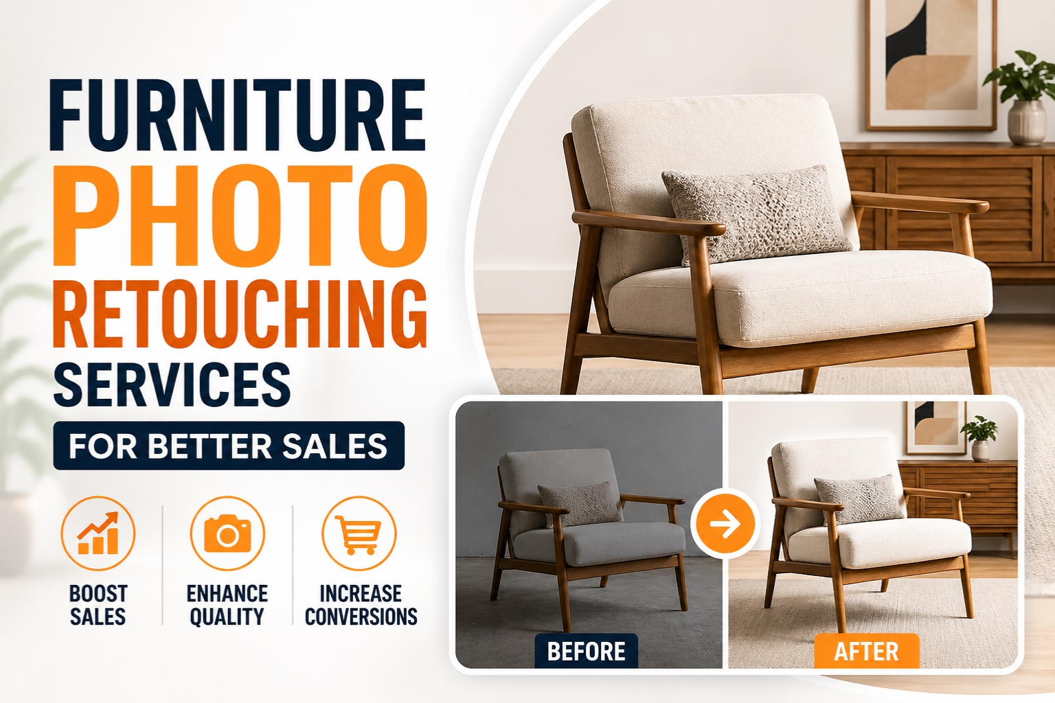 Furniture Photo Retouching Services for Better Sales